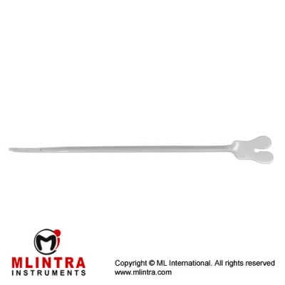 Nelaton Butterfly Probe / Grooved Director Stainless Steel, 16 cm - 6 1/4"